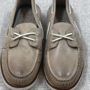 Sherry Gold Cup antiqued leather boat shoes 9.5 M